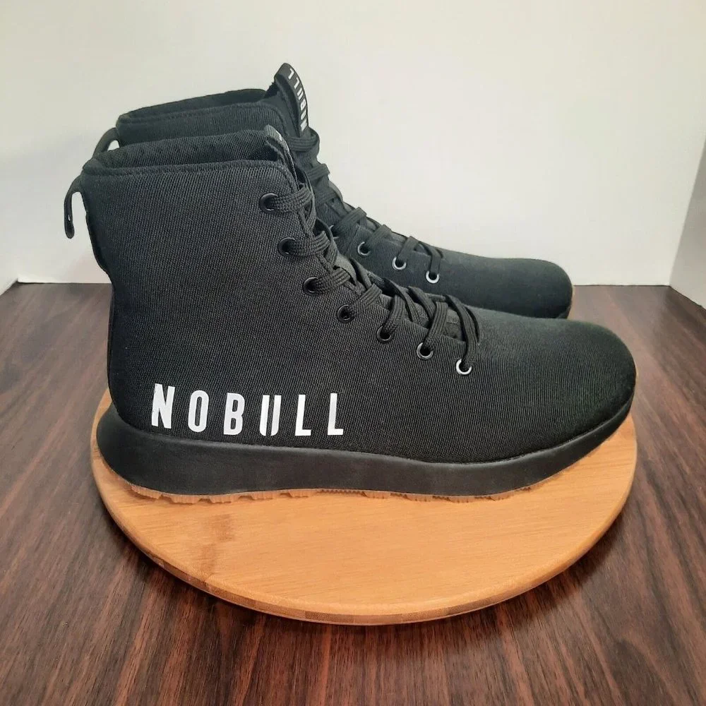 NOBULL Utility Trail Runner Mens Size 11 Shoes Black Gum Soles High Top Sneakers